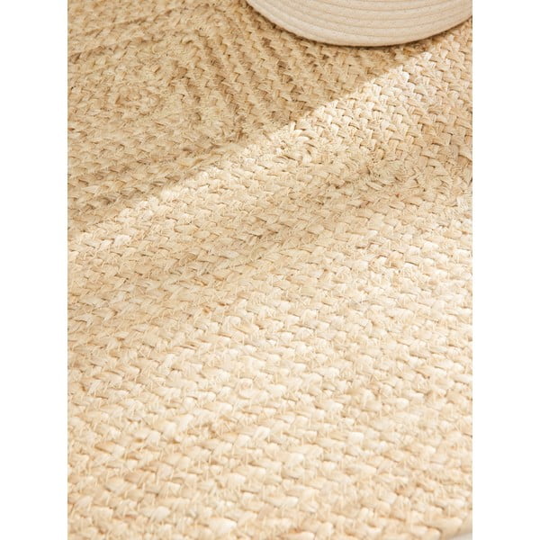 Obojestranski ročno tkan tekač iz jute v svetli naravni barvi 80x200 cm Sharmila Natural White – Hanse Home-image-4