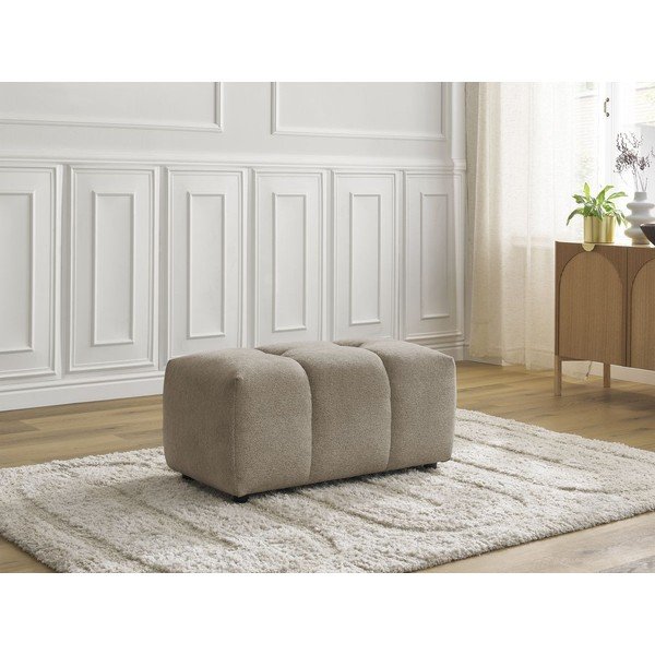 Bež tabure iz šenilje Roxelane – Bobochic Paris-image-1