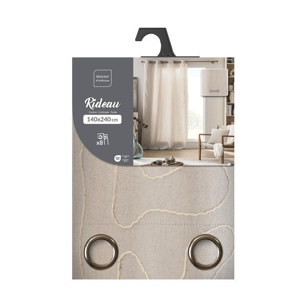 Zavesa v naravni barvi 140x240 cm Cirana – douceur d'intérieur-image-3