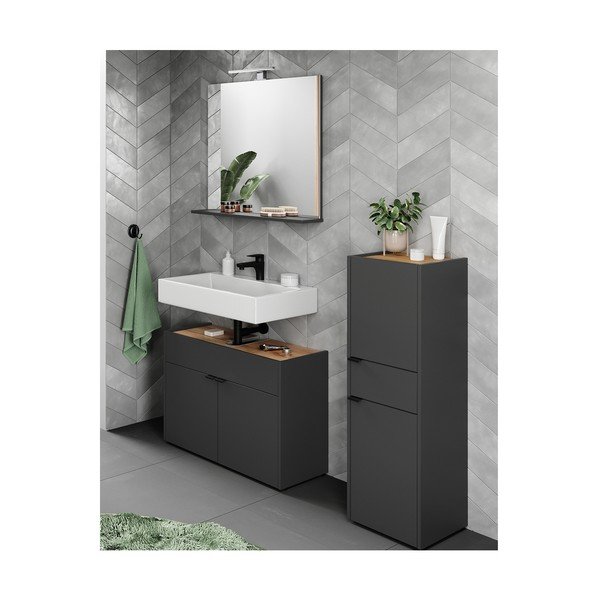 Antracitno siv komplet pohištva za kopalnico Forano – Germania-image-2