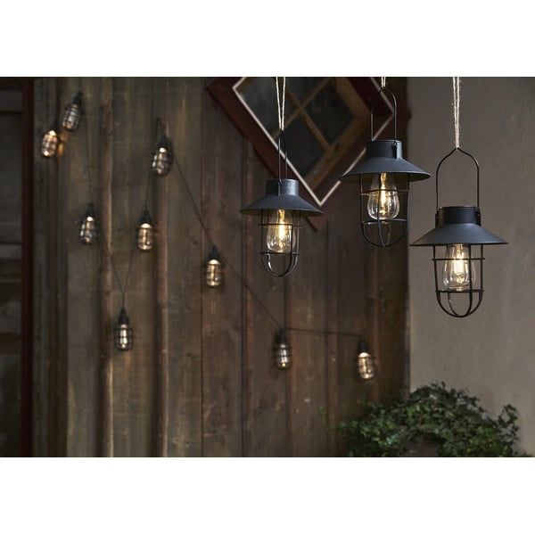 LED zunanja svetilka s solarnim panelom (višina 21 cm) Cage – Star Trading-image-1