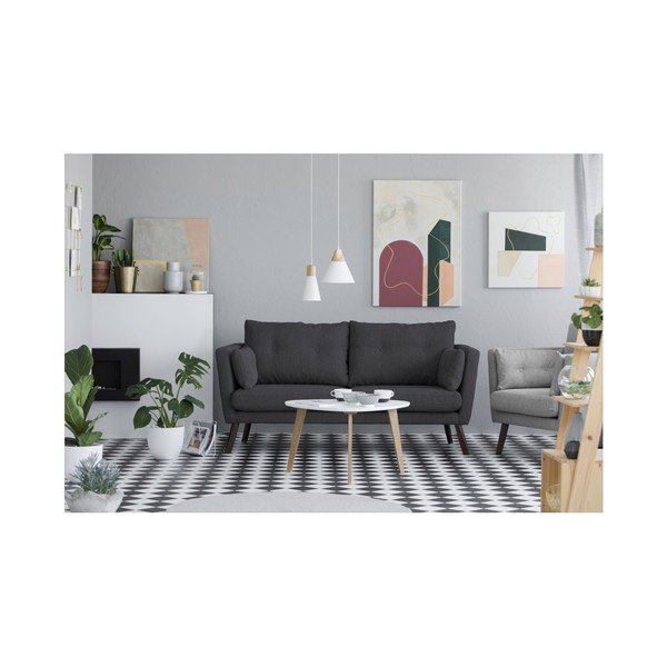 Temno siva 3-sedežna zofa Mazzini Sofas Elena-image-2