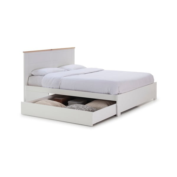 Bela zakonska postelja s prostorom za shranjevanje 140x190 cm Gabi – Marckeric-image-4