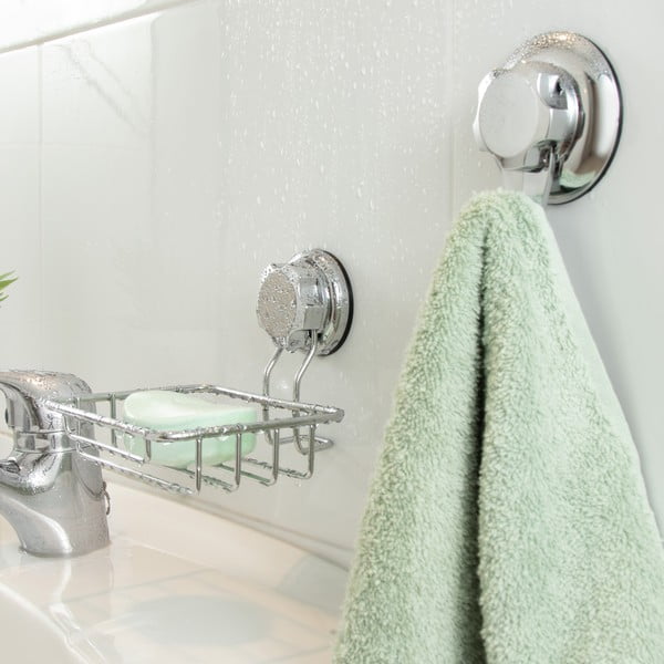 Plastični obešalniki v kompletu 4 ks v srebrni barvi z namestitvijo brez vrtanja Bestlock – Compactor-image-3