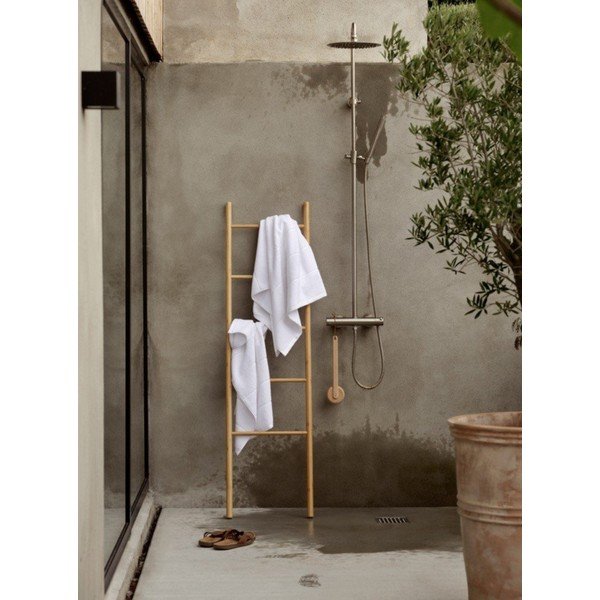 Bela frotirna bombažna brisača 50x100 cm Sauna – Zone-image-1