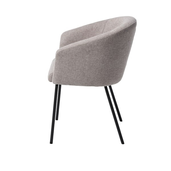 Svetlo siv oblazinjen jedilni stol z nasloni za roke Easton – Unique Furniture-image-4