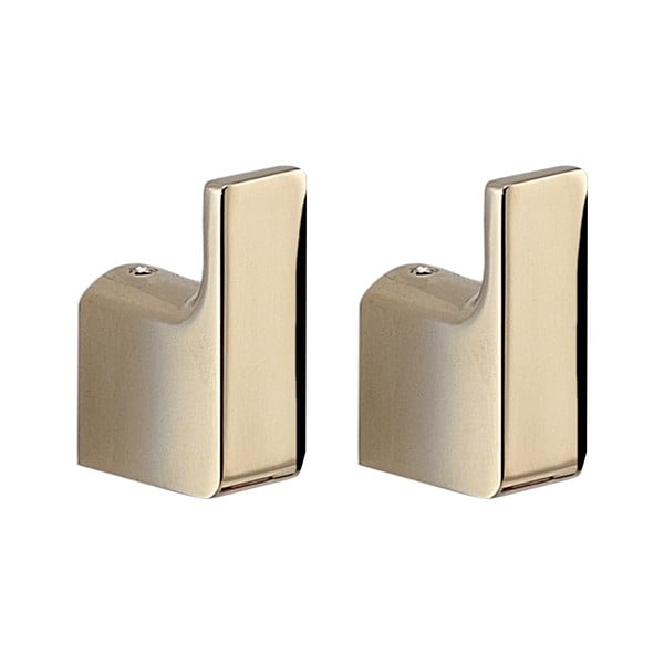 Kovinski stenski obešalniki v kompletu 2 ks v zlati barvi Gedy Pirenei – Sapho