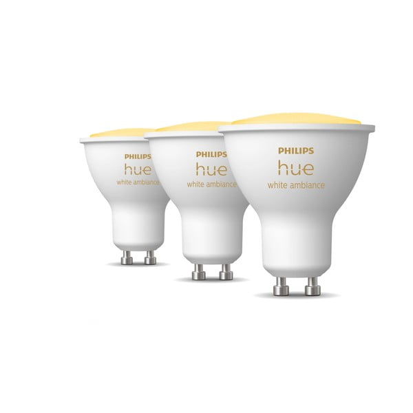 LED žarnice v kompletu 3 ks z žarnico GU10, 4 W White ambiance – Philips Hue-image-1