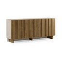 Kremno bela/v naravni barvi komoda iz masivnega bora 180x78x43 cm Marlo – Marckeric