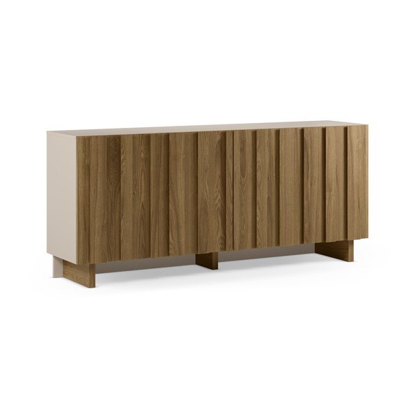 Kremno bela/v naravni barvi komoda iz masivnega bora 180x78x43 cm Marlo – Marckeric