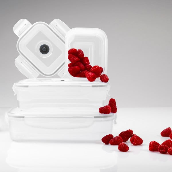 Komplet 3 škatel za hrano in vakuumske črpalke Compactor Food Saver-image-4