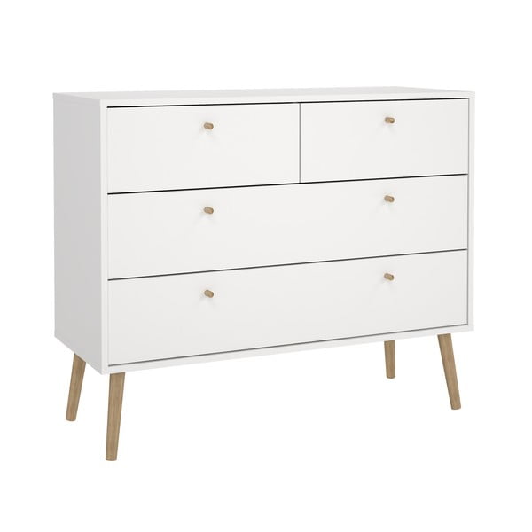 Bela nizka komoda 99x82 cm Bodo – Tvilum-image-2