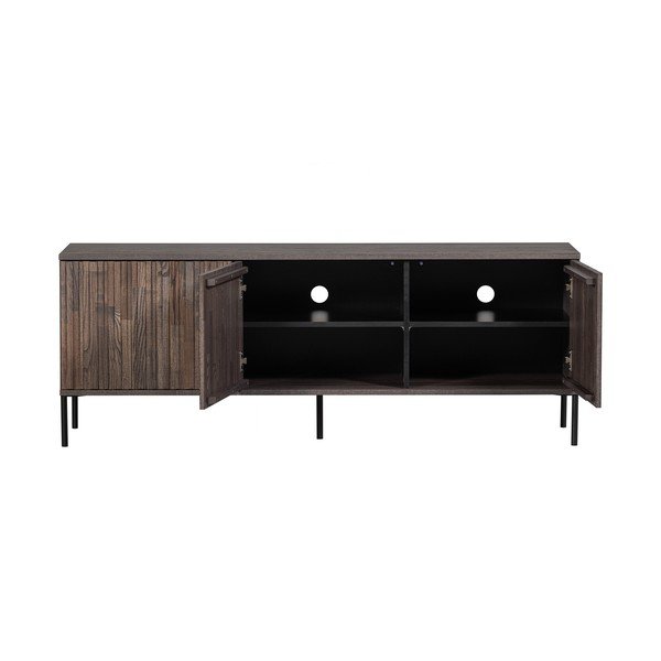 Rjava TV omarica v jesenovem dekorju 150x56x44 cm Gravure – WOOOD-image-3