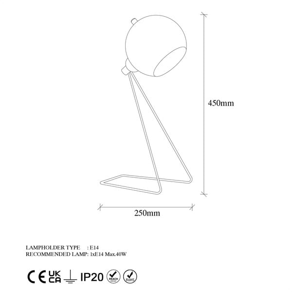 Bakrena namizna svetilka s kovinskim senčilom (višina 45 cm) Oala – Opviq lights-image-4