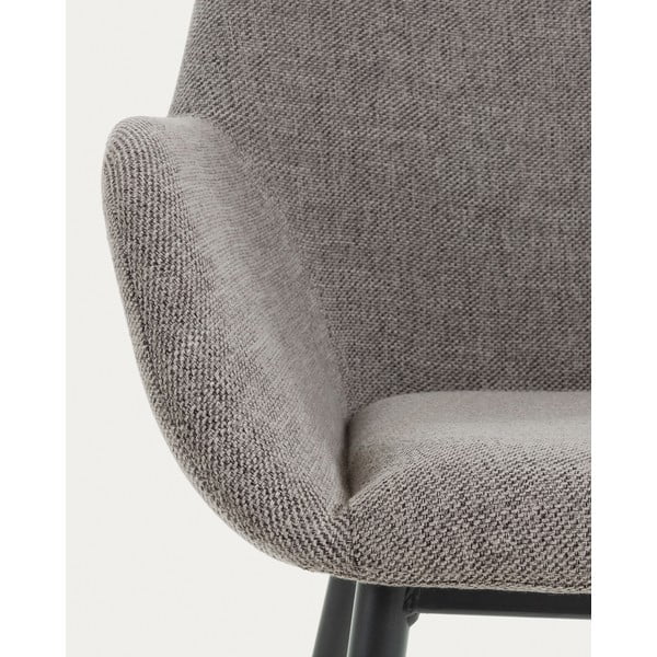 Siv oblazinjen jedilni stol Konna – Kave Home-image-4