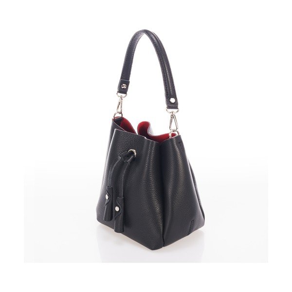 Črna usnjena torbica Giorgio Costa Acca-image-2