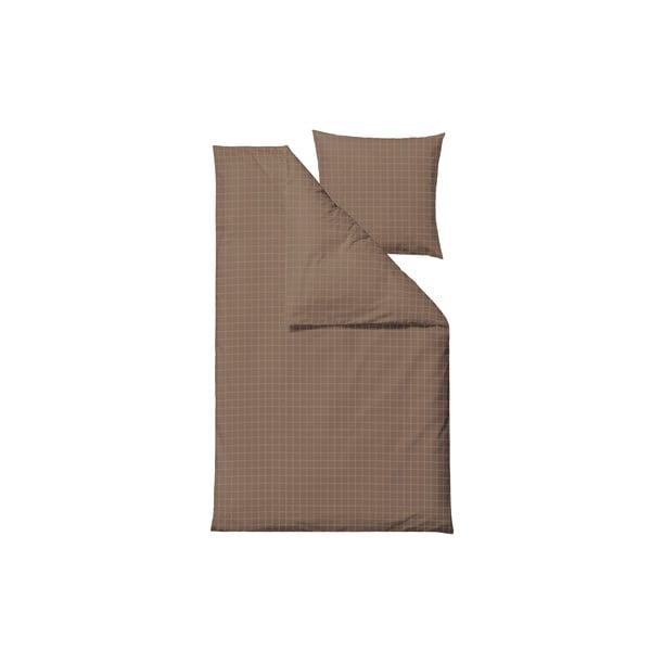 Rjava enojna posteljnina iz damasta 140x200 cm Clear – Södahl-image-1