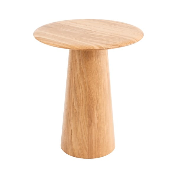 Okrogla stranska mizica iz masivnega hrasta ø 40 cm Mushroom – Gazzda
