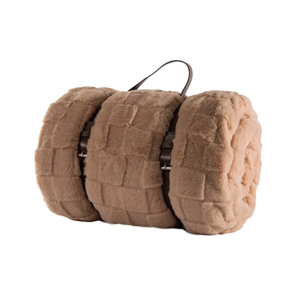 Rjava odeja iz mikropliša 150x200 cm Rava – Tiseco Home Studio-image-4