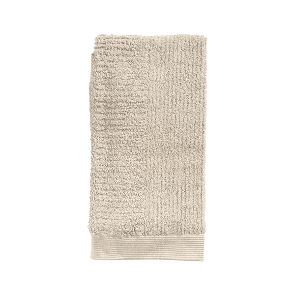 Bež frotirna bombažna brisača 50x100 cm Classic – Zone-image-1