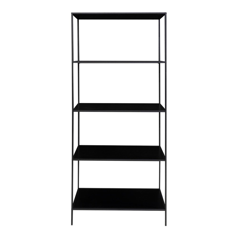 Črn kovinski regal 80x170x36 cm Vita