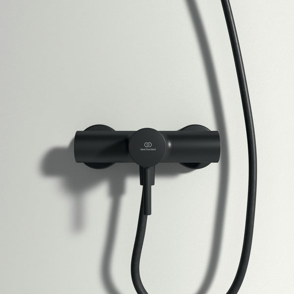 Mat črna stenska armatura za tuš Silk Black – Ideal Standard-image-2