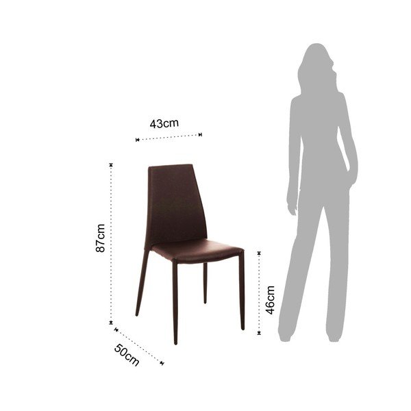 Rjavi jedilni stoli v kompletu 2 ks Lion – Tomasucci-image-2