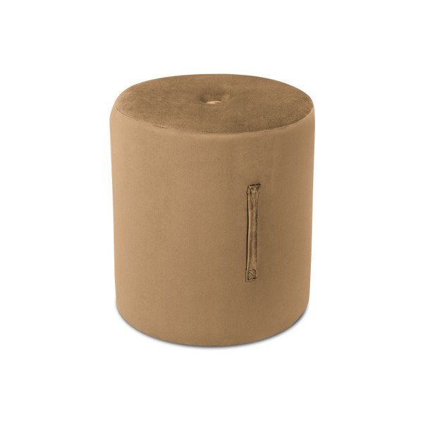 Svetlo rjav puf Mazzini Sofas Fiore, ⌀ 40 cm