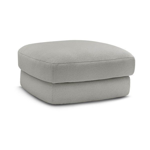 Svetlo siv tabure iz tkanine bouclé Leonore – Bobochic Paris