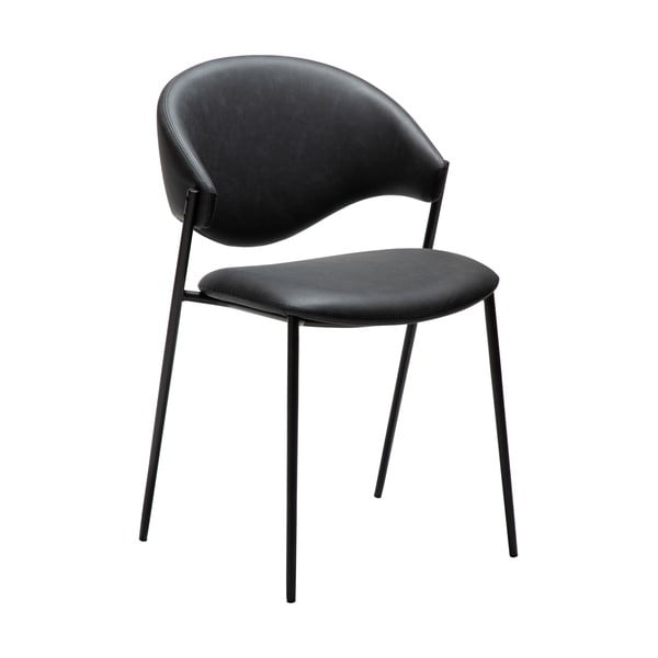 Črn jedilni stol iz umetnega usnja Zone – DAN-FORM Denmark