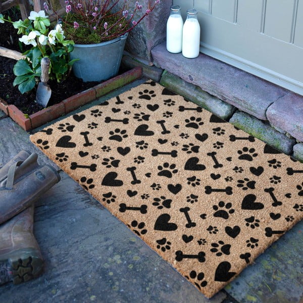 Predpražnik iz kokosovih vlaken 40x60 cm Paws and Bones – Artsy Doormats-image-2