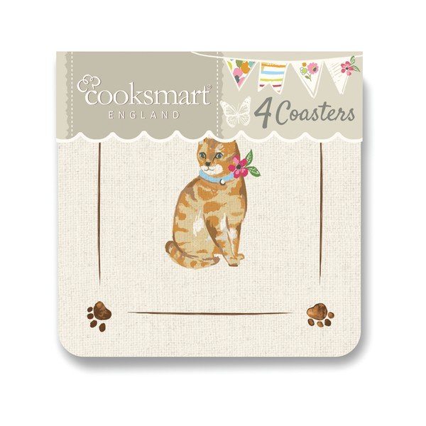 Komplet 4 Cooksmart ® Cats on Parade plutovinastih podstavkov-image-2