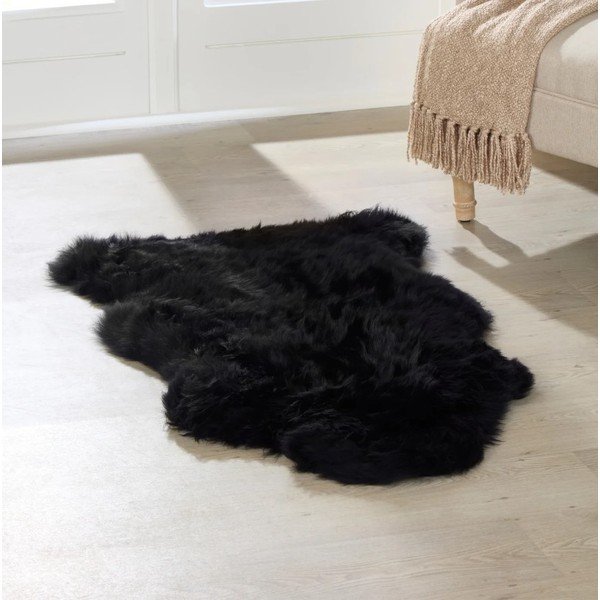 Črna ovčja koža Native Natural Sheep, 60 x 120 cm-image-1