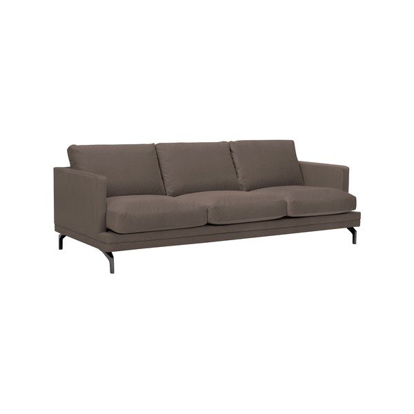 Rjava zofa z naslonom za noge v črni barvi Windsor & Co Sofas Jupiter-image-1