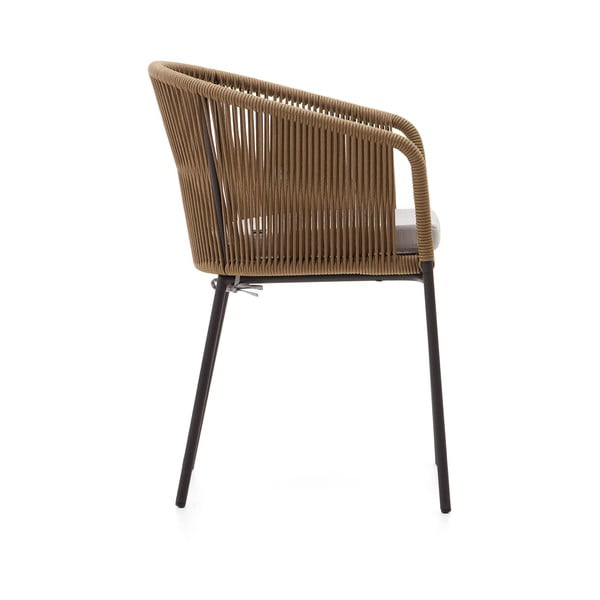 Bež kovinski/oblazinjen vrtni stol Yanet – Kave Home-image-4