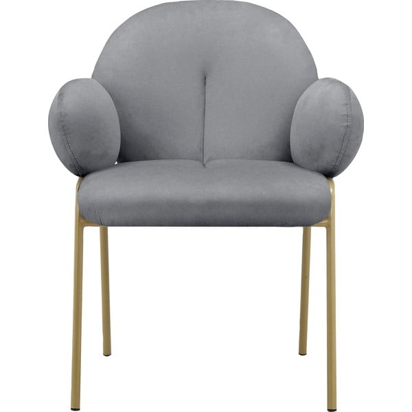 Sivi oblazinjeni jedilni stoli v kompletu z nasloni za roke 2 ks Iwama – Støraa-image-2