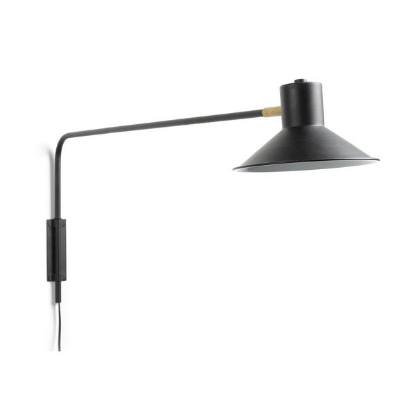 Črna stenska svetilka ø 20 cm Aria – Kave Home