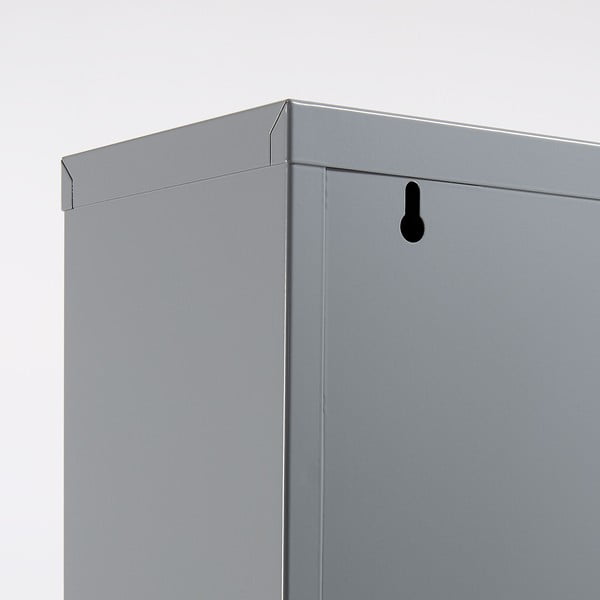 Svetlo siva kovinska preklopna omarica za čevlje 50x136x15 cm Ode – Kave Home-image-1