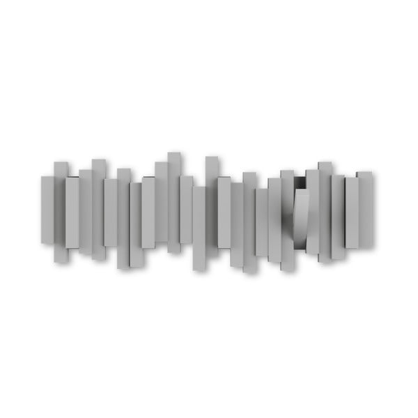 Siv plastični stenski obešalnik Sticks - Umbra