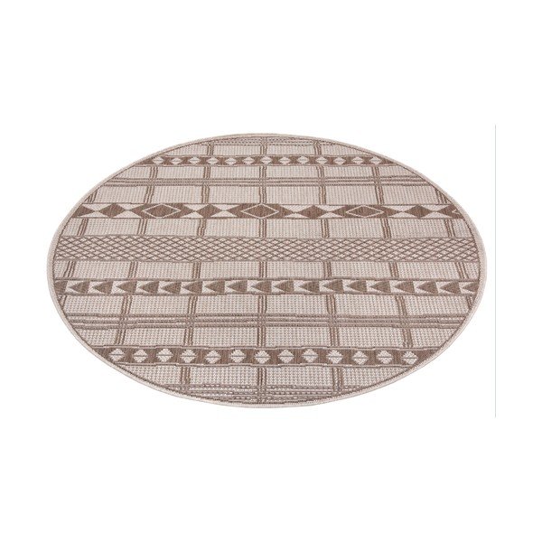 Rjavo-bež zunanja preproga Ragami Madrid, ø 120 cm-image-2