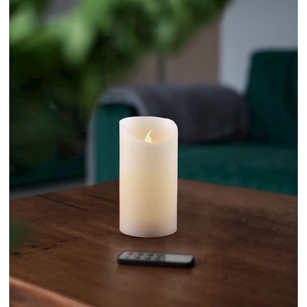 LED sveča z daljinskim upravljalnikom DecoKing Wax, višina 12,5 cm