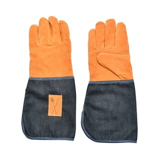 Modro-oranžne vrtnarske rokavice z zaščito zaDogtja Esschert Design Denim