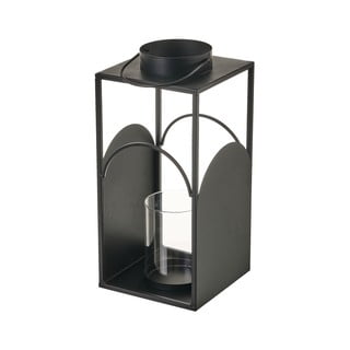 Črna kovinska svetilka Casa Selección, višina 35 cm