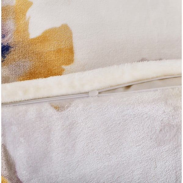 Bela enojna posteljnina iz mikropliša 140x200 cm Blossom – My House-image-3