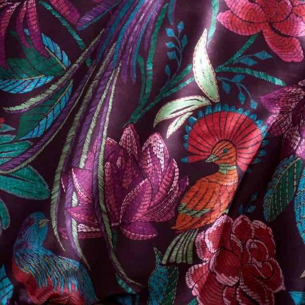 Vijolična enojna žametna posteljnina 135x200 cm Bridgerton Kate Floral – Catherine Lansfield-image-4