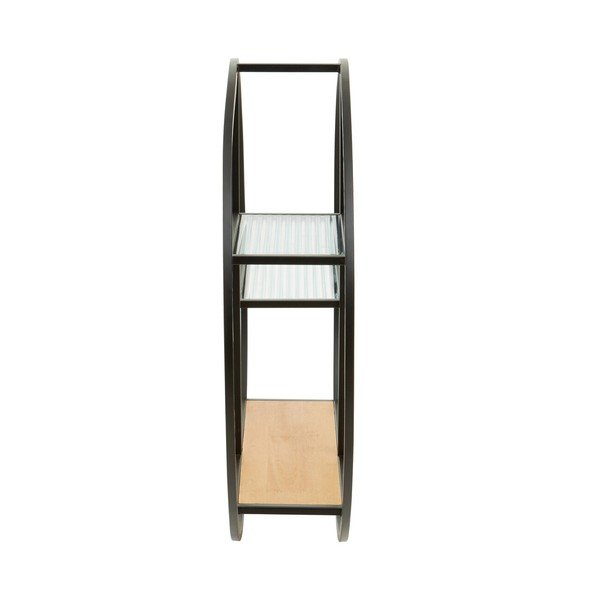 Črna/v naravni barvi večnivojska kovinska polica 61 cm Mataram – Premier Housewares-image-2
