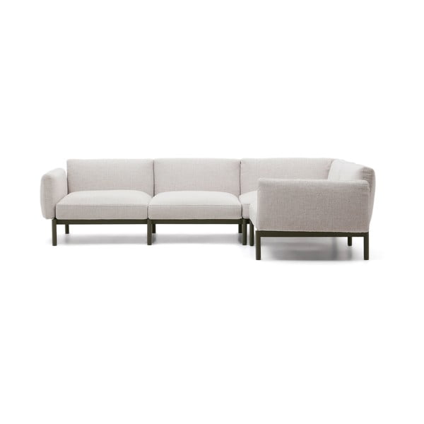 Svetlo siv vrtni modularni kavč 292 cm Sorells – Kave Home-image-3