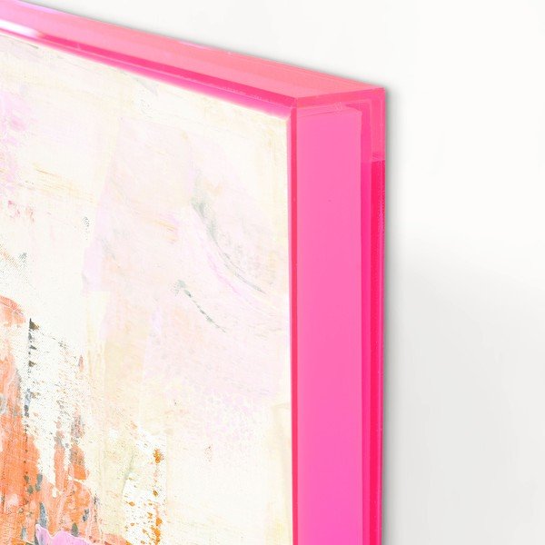 Tiskana slika na platnu z ročno naslikanimi elementi v okvirju 102x102 cm New Age Pink – Malerifabrikken-image-2