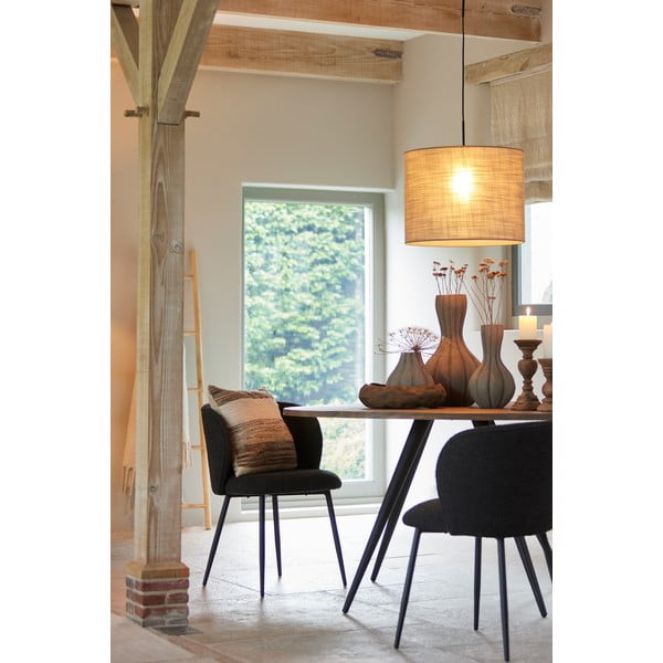 Črn oblazinjen jedilni stol Elyna – Light & Living-image-3