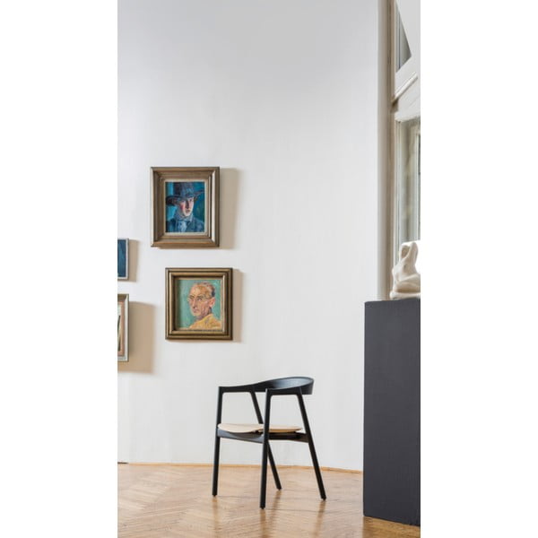 Rjav jedilni stol iz masivnega hrasta Muna – Gazzda-image-1